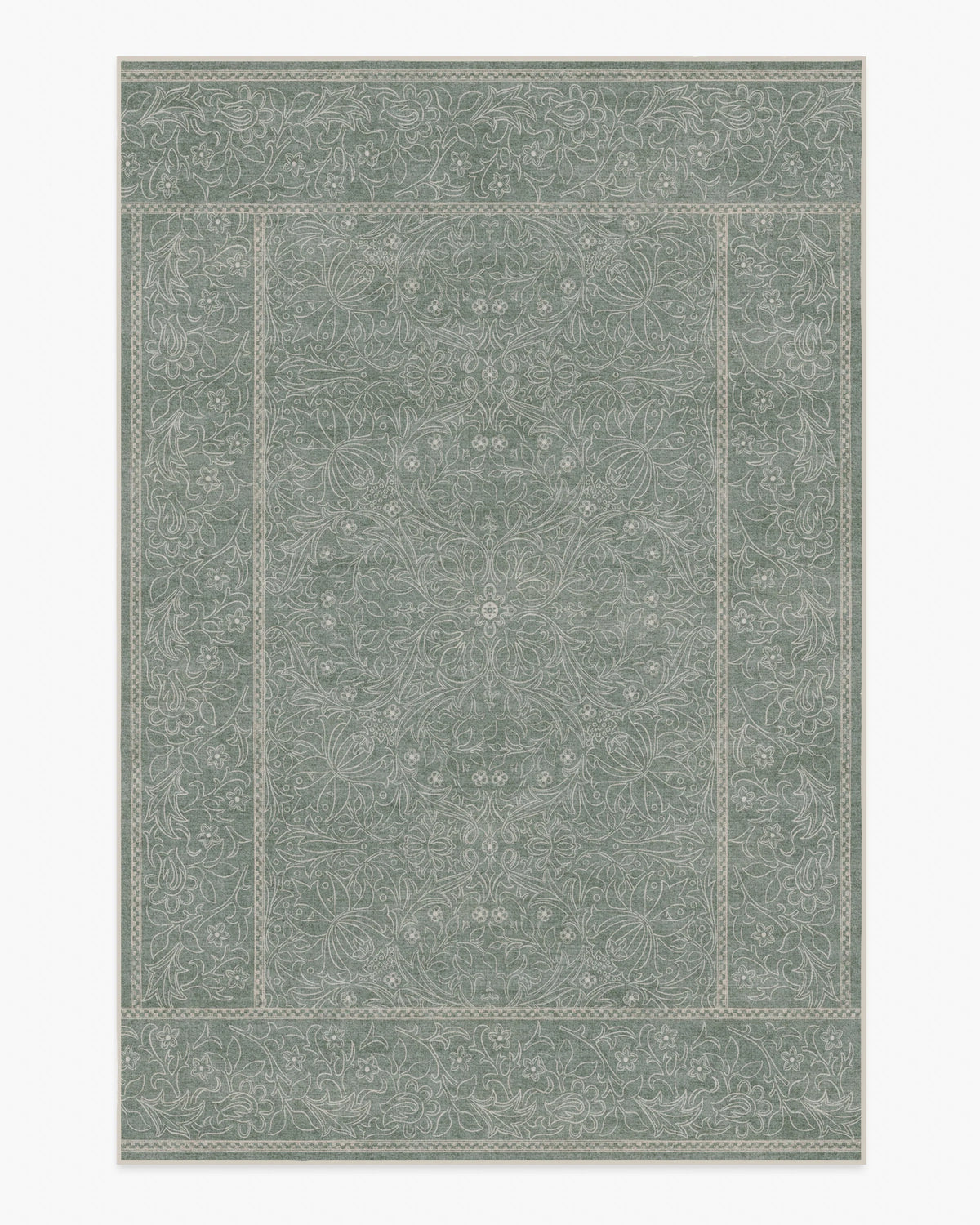 Walthamstow Sage Green Flatwoven Rug by Morris & Co.