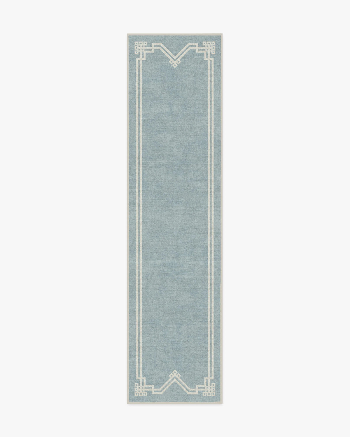 Chrysler Border Chambray Blue Rug by The Hiltons