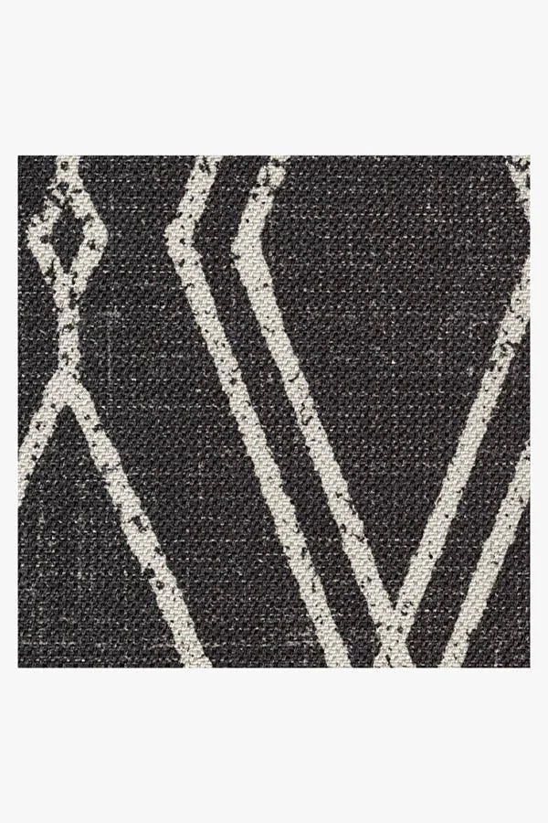 Gemma Lattice Black Outdoor Rug