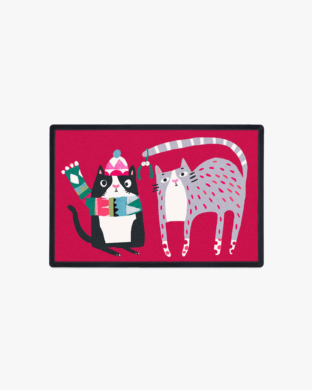 Festive Felines Red Doormat