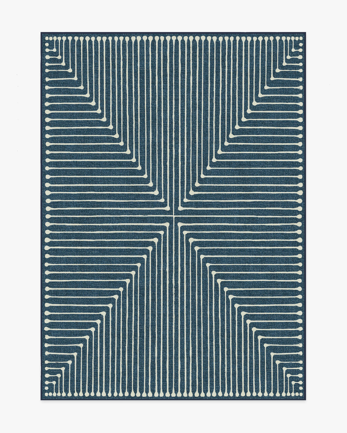 Inkdrop Lapis Blue Flatwoven Rug by Jonathan Adler