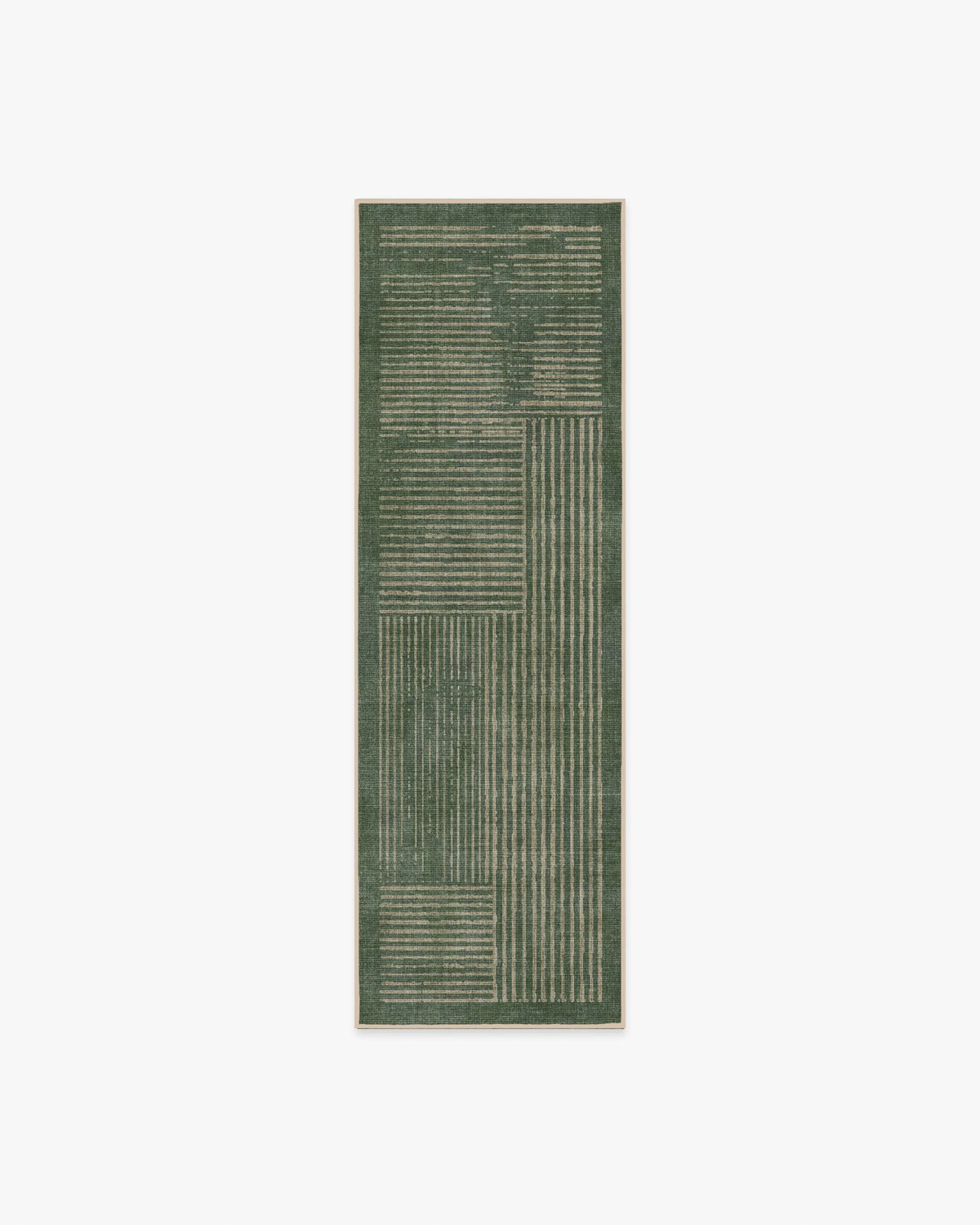 Linear Oasis Green Rug