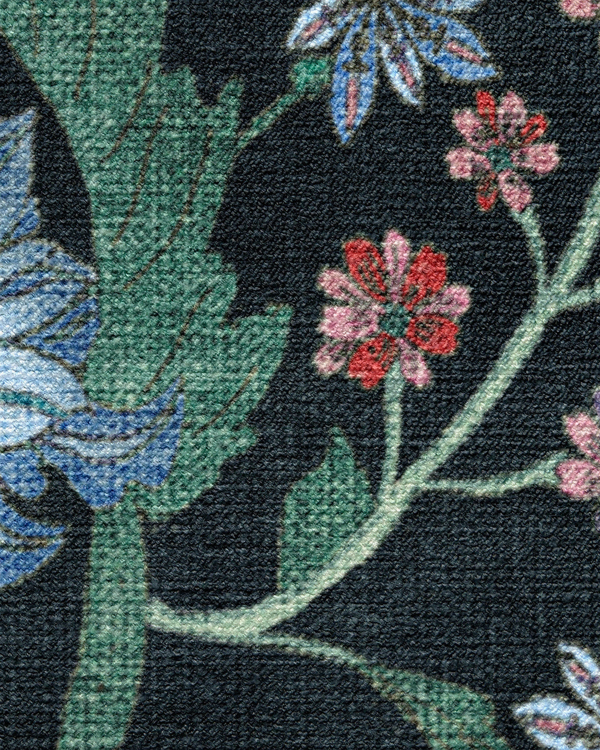 Protea Charcoal Rug by Iris Apfel