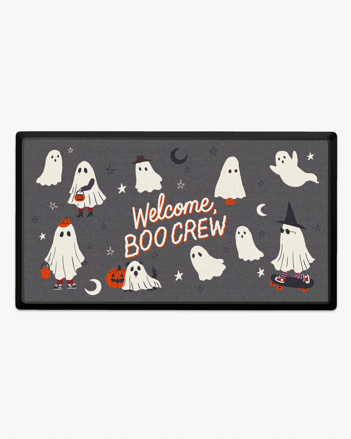 Welcome Boo Crew Grey Large Doormat Rug