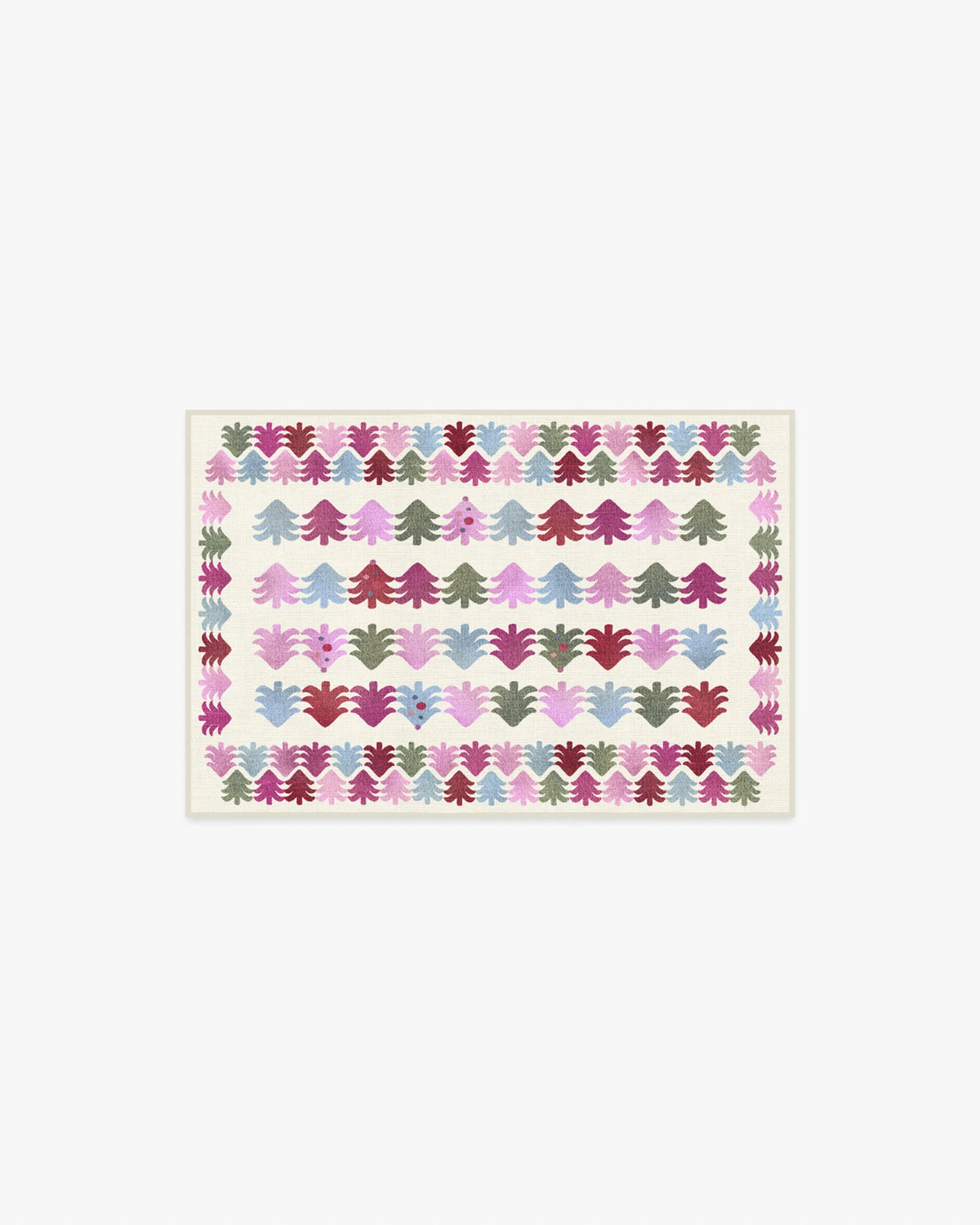 Festive Forest Pink Multicolor Rug