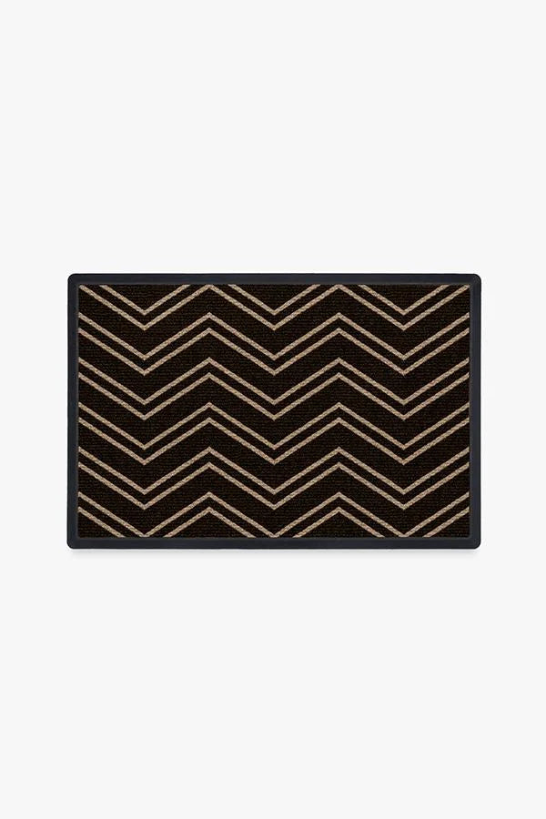 Chevron Black Doormat