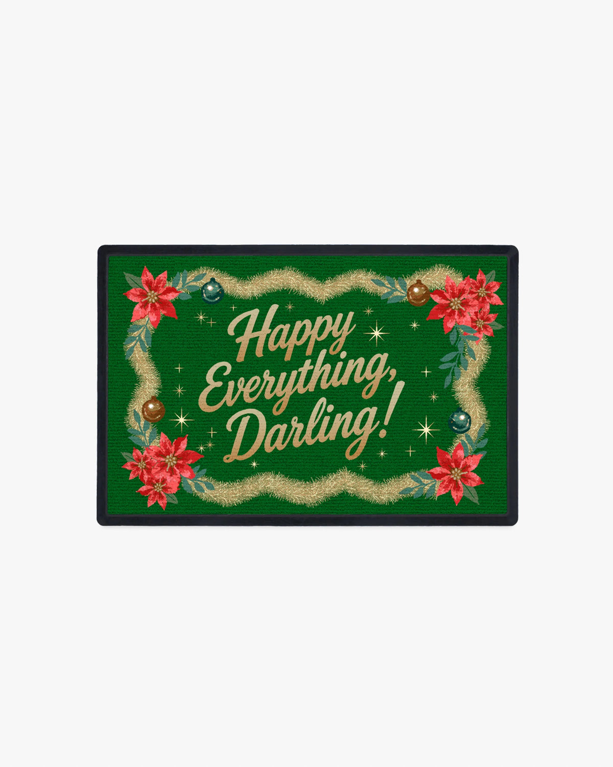 Happy Everything Green & Gold Doormat by The Hiltons