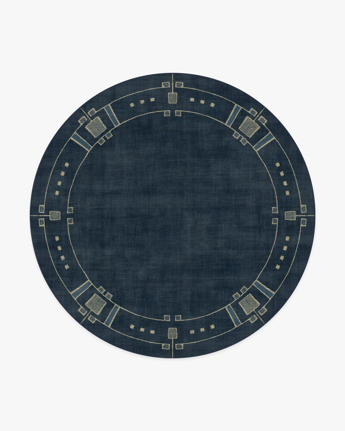 Avery Midnight Blue Flatwoven Rug by Architectural Digest