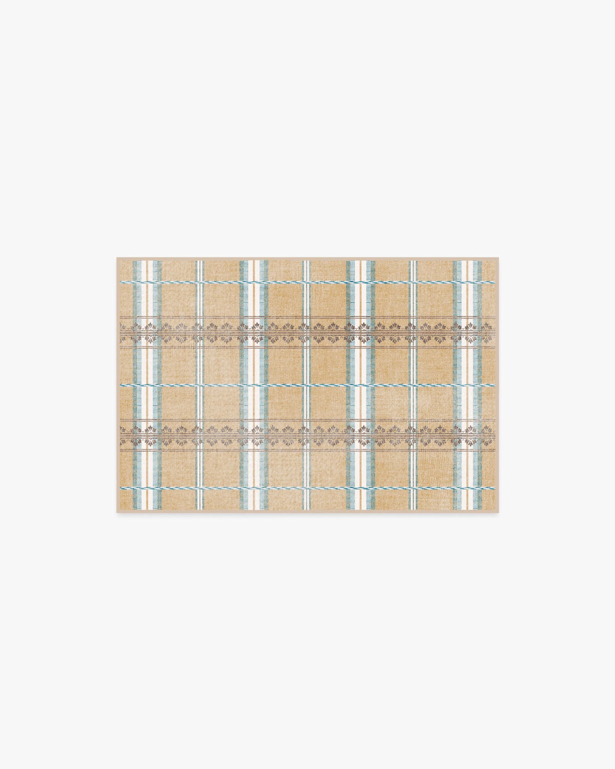 Hanover Check Natural Rug by Morris & Co.