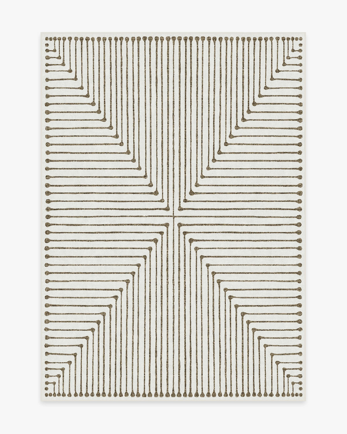 Inkdrop Camel & Ivory Flatwoven Rug by Jonathan Adler