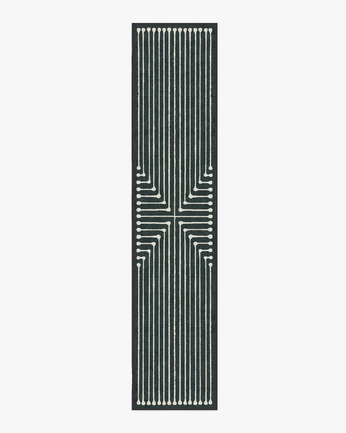 Inkdrop Charcoal Flatwoven Rug by Jonathan Adler