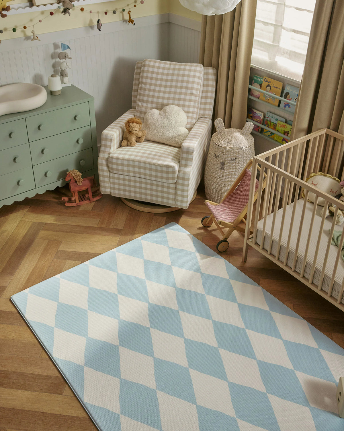 Happy Harlequin Pastel Blue Play Mat