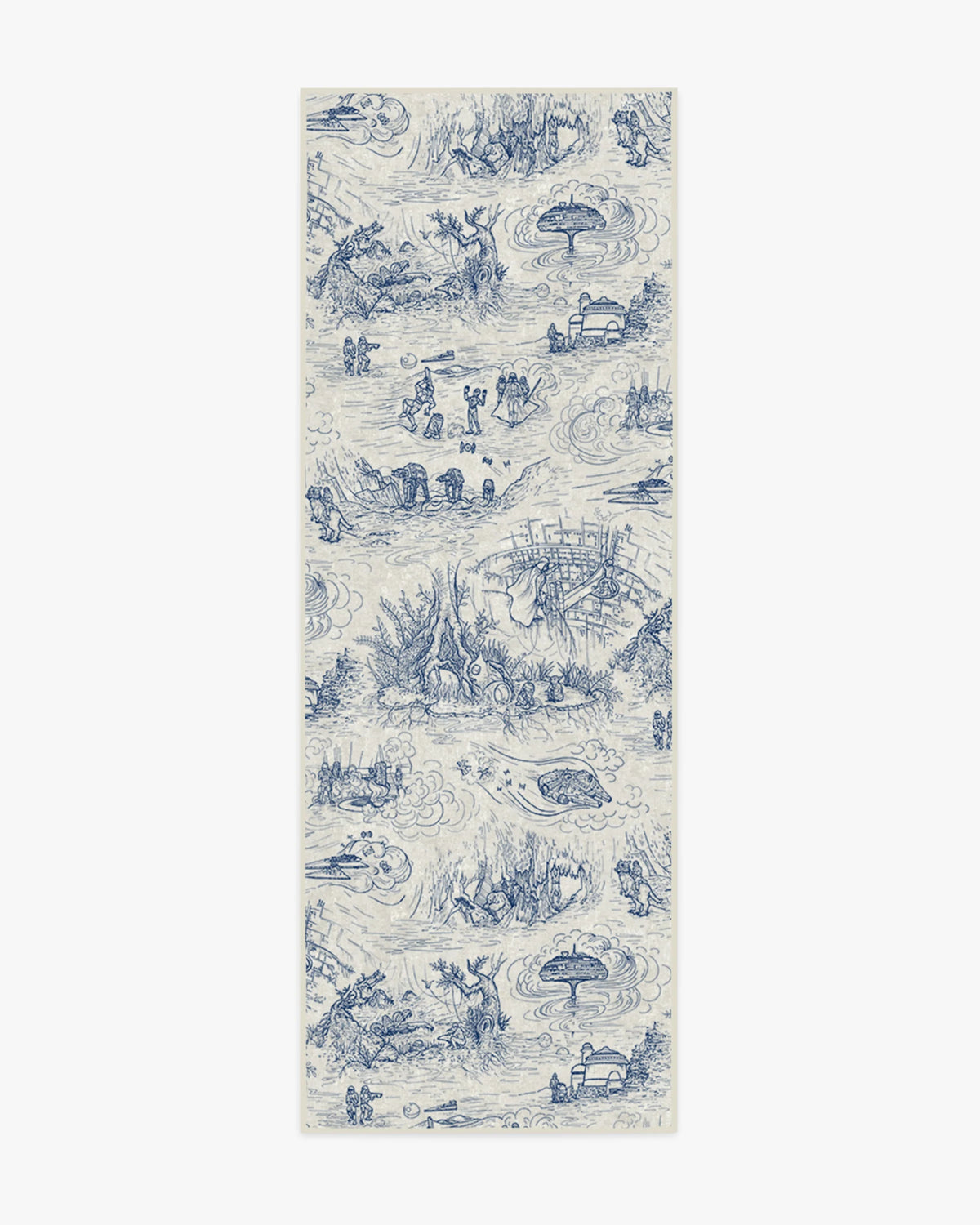 Star Wars Toile Blue Flatwoven Rug
