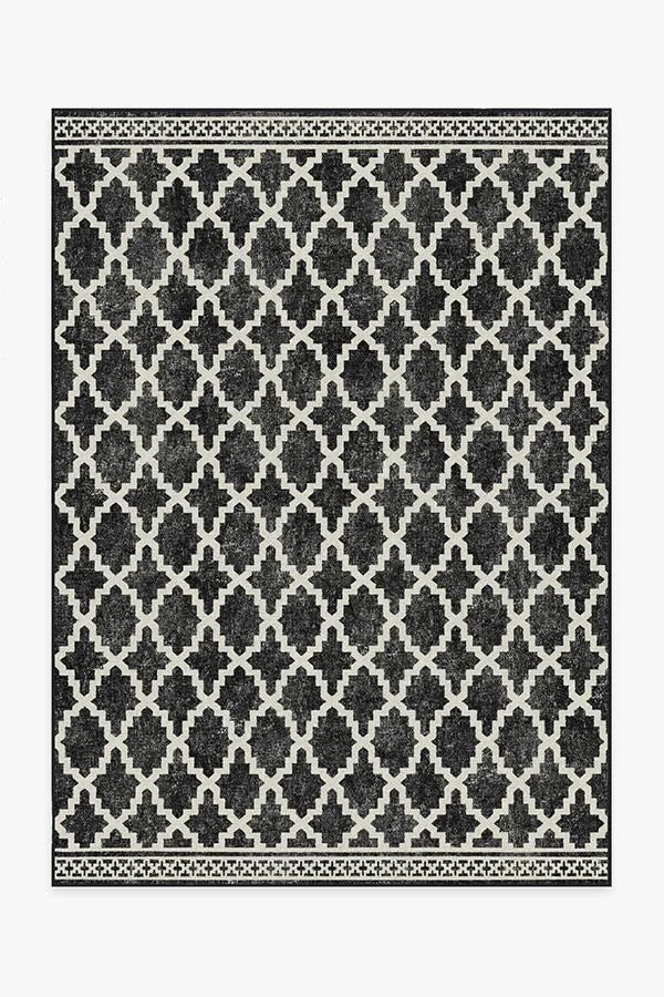 Cleo Trellis Black Outdoor Rug