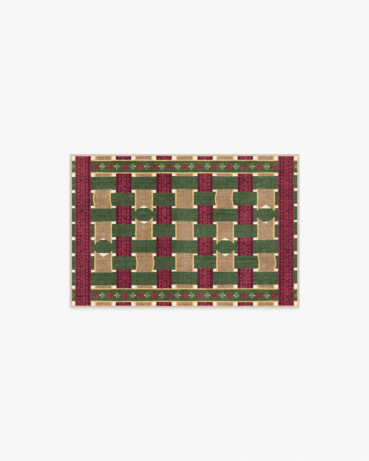 Ribbon Plaid Multicolor Flatwoven Rug