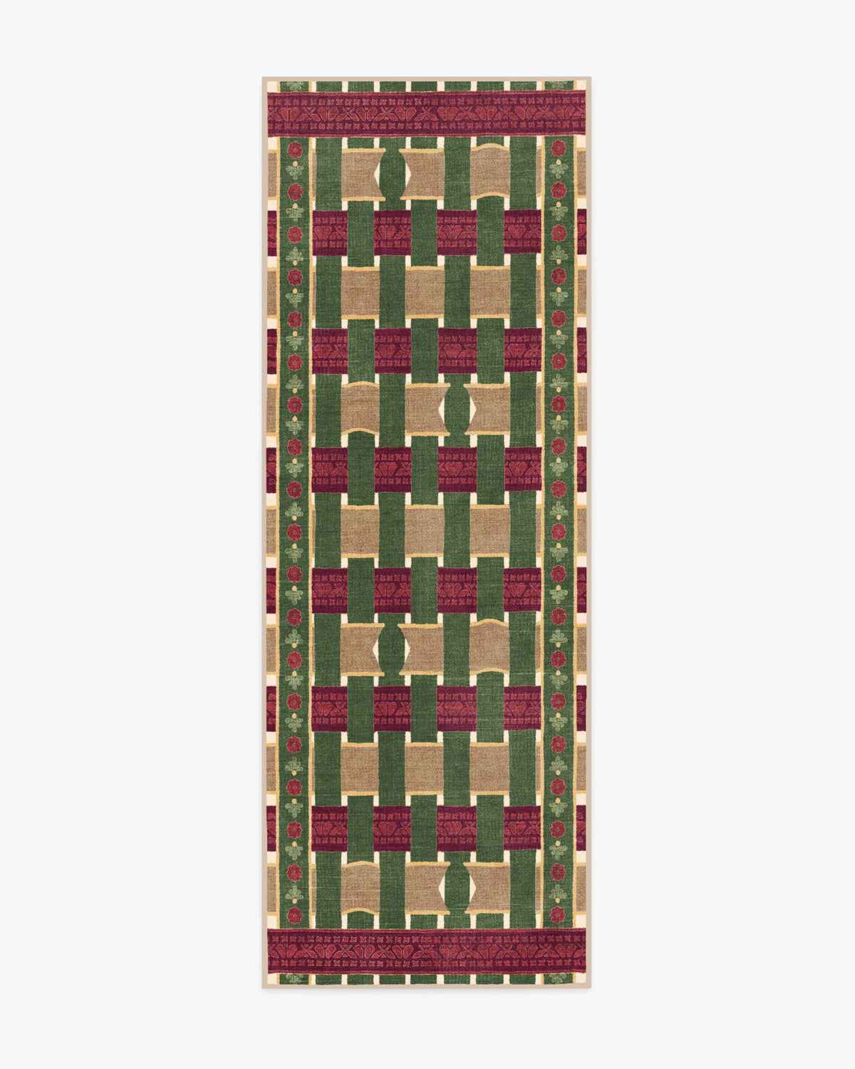 Ribbon Plaid Multicolor Flatwoven Rug