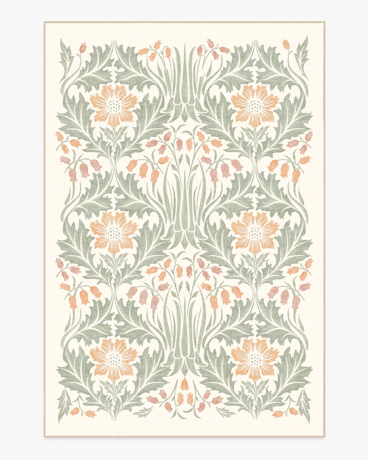Woodbell & Anemone Cream Flatwoven Rug by Morris & Co.