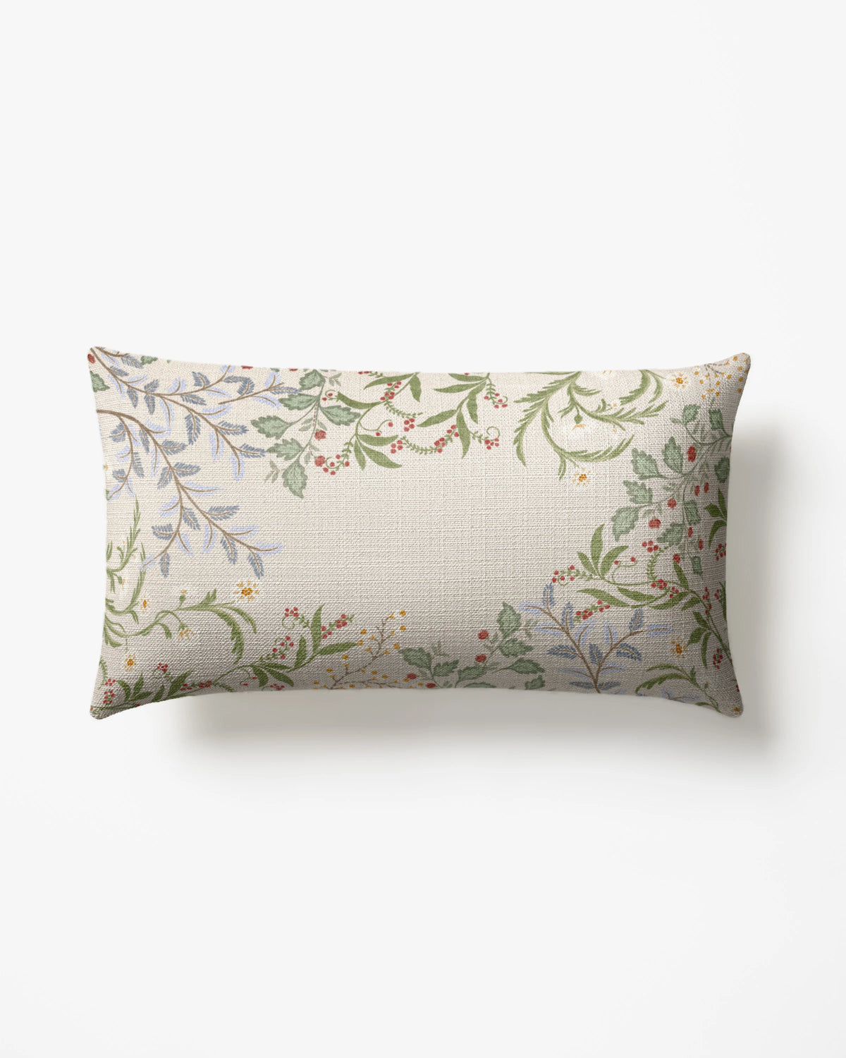Woodland Flora Cream Woven Throw Pillow