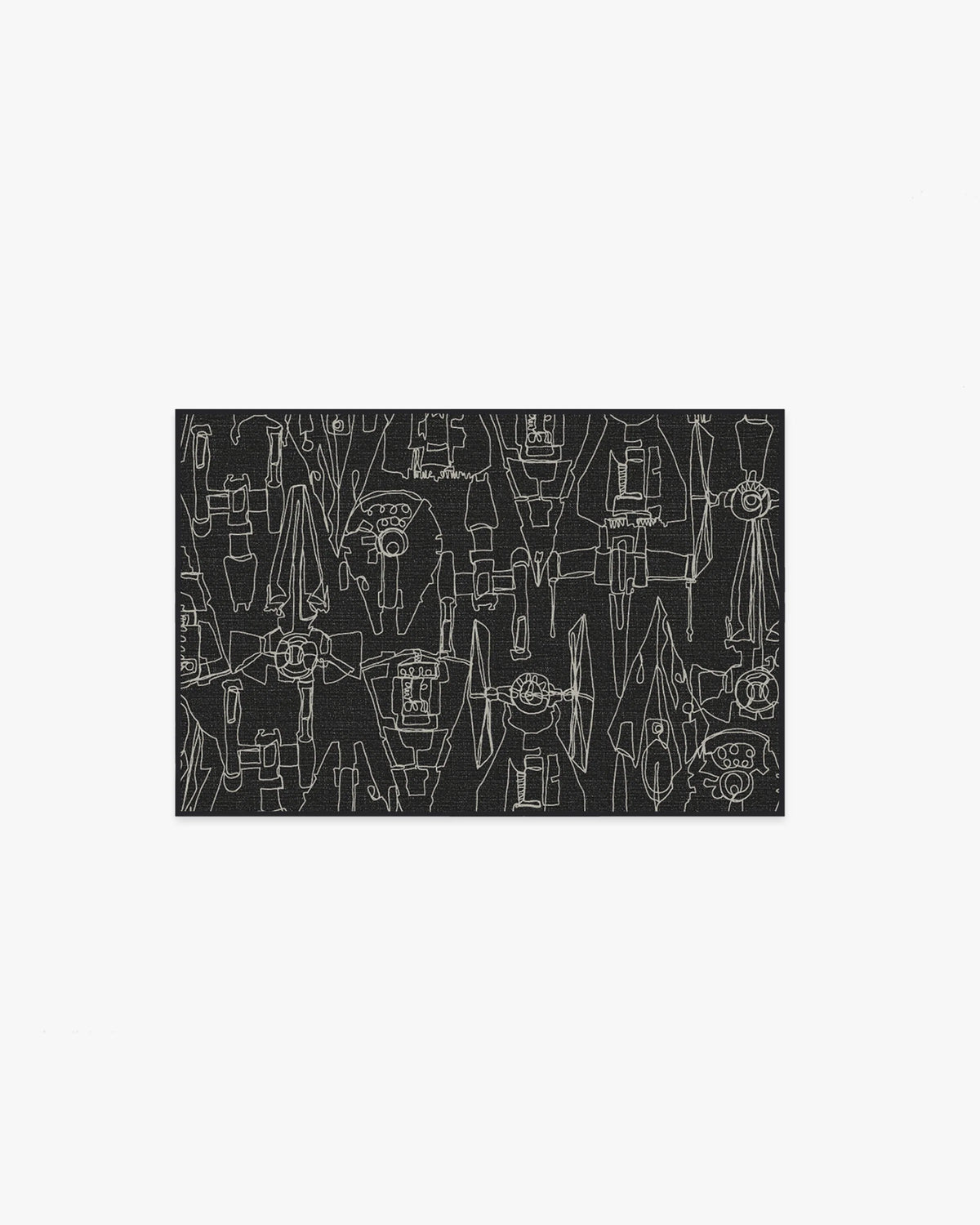 Star Wars Armada Black Flatwoven Rug