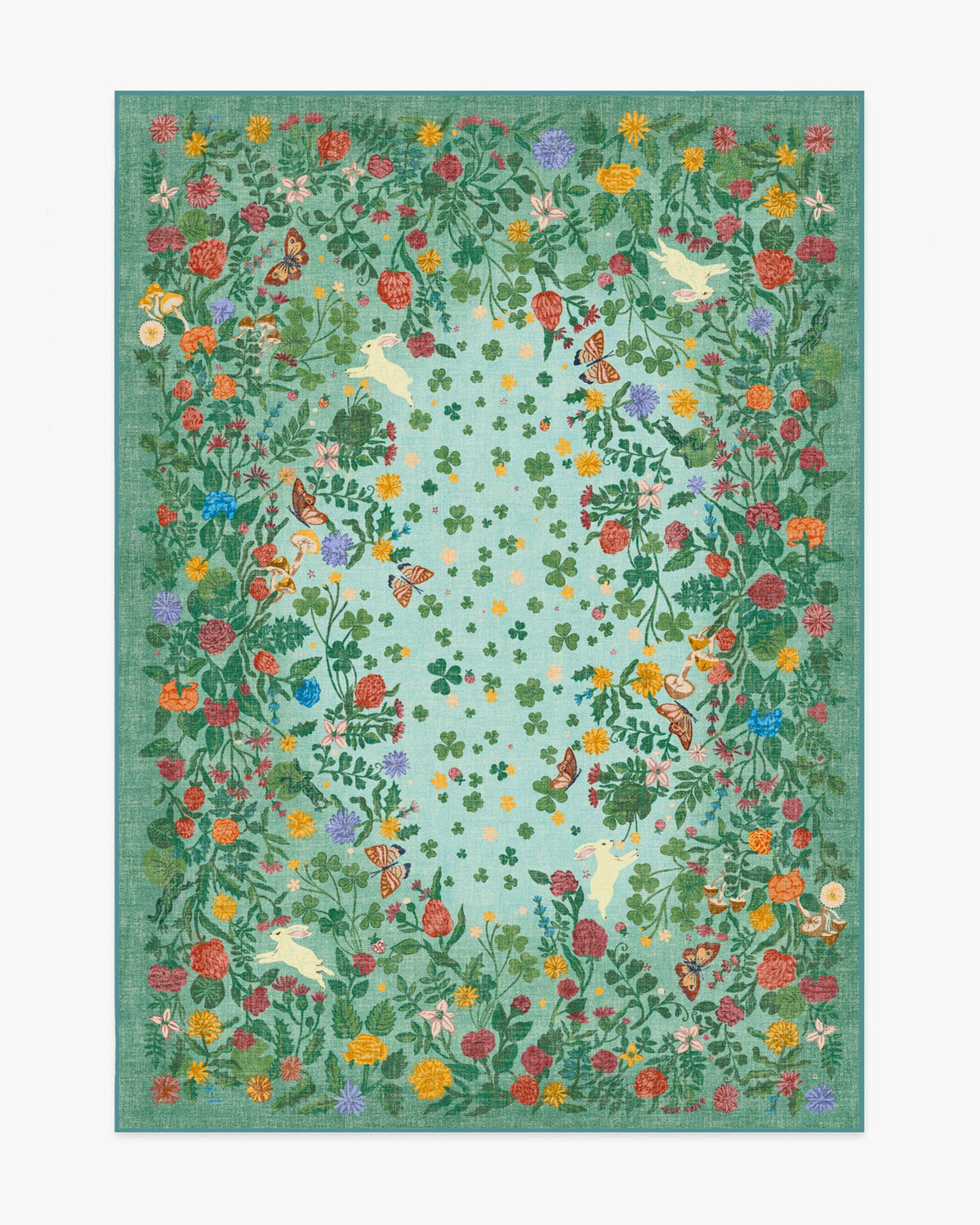 Lily Pad Meadow Multicolor Flatwoven Rug