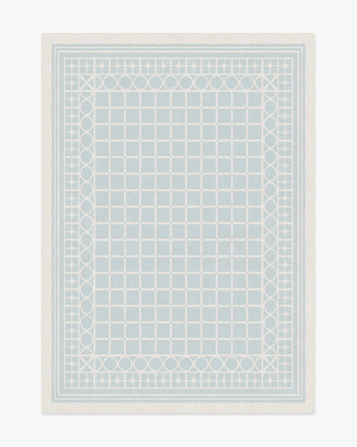 Palm Beach Powder Blue Flatwoven Rug by Gray Malin