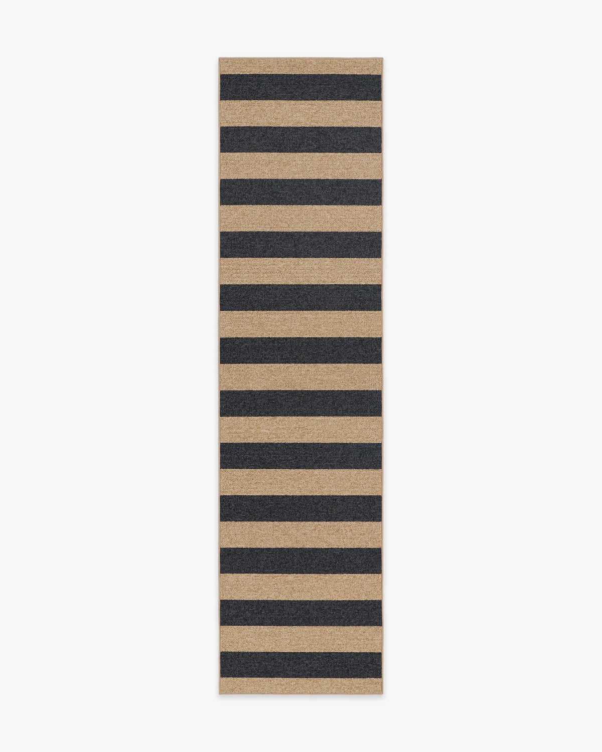 Nolan Bold Stripe Natural & Black Performance Weave Rug