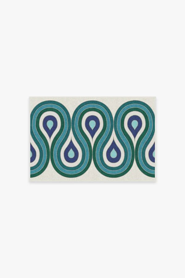 Milano Peacock Rug by Jonathan Adler