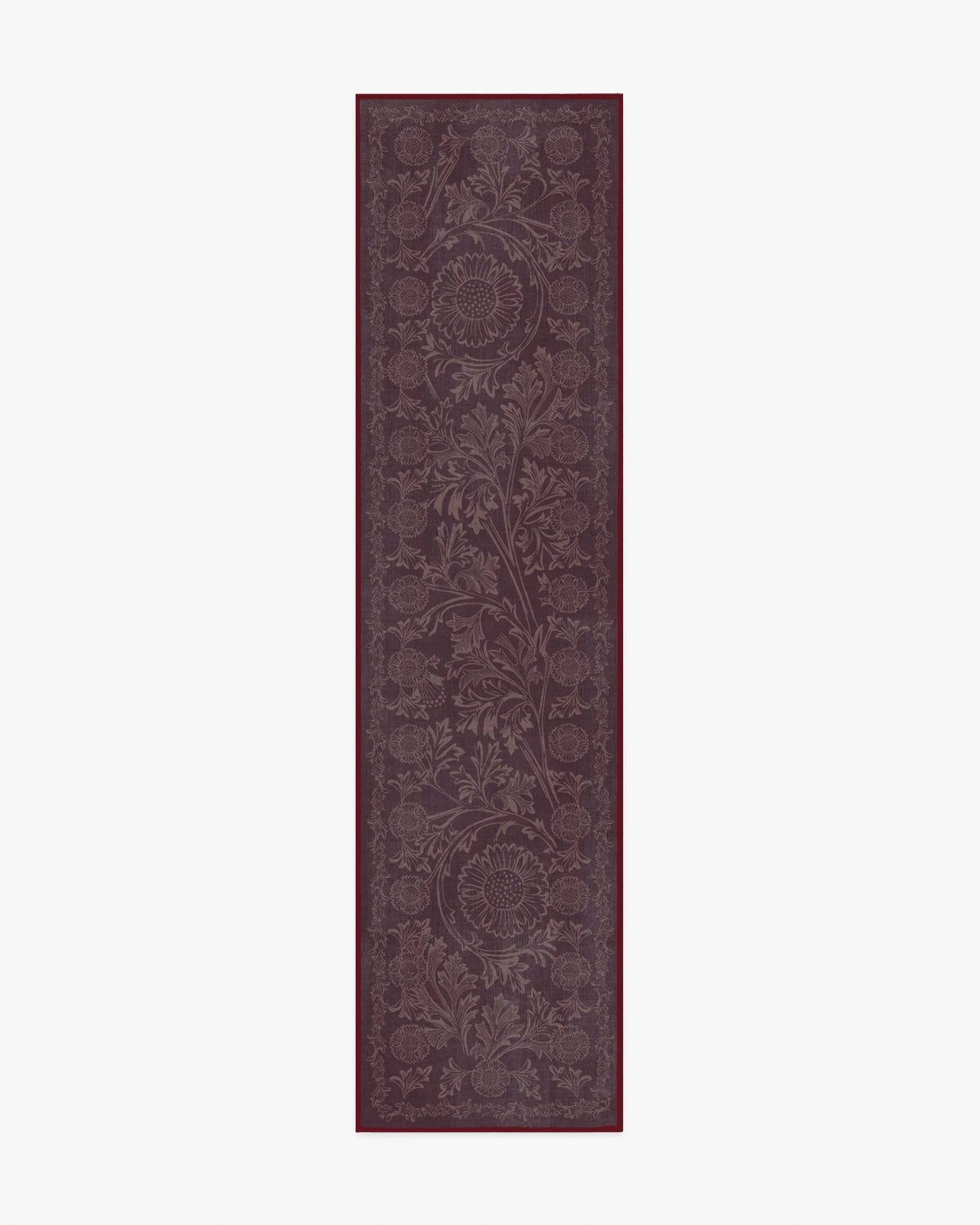 Chamomile Burgundy Flatwoven Rug by Morris & Co.