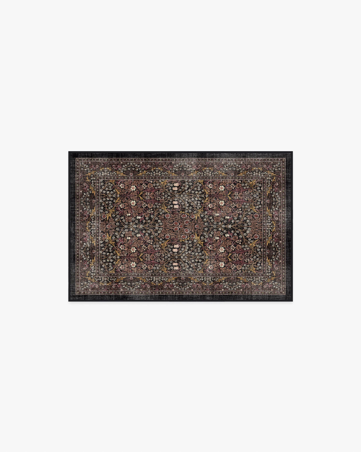 Blackthorn Charcoal & Amber Rug by Morris & Co.