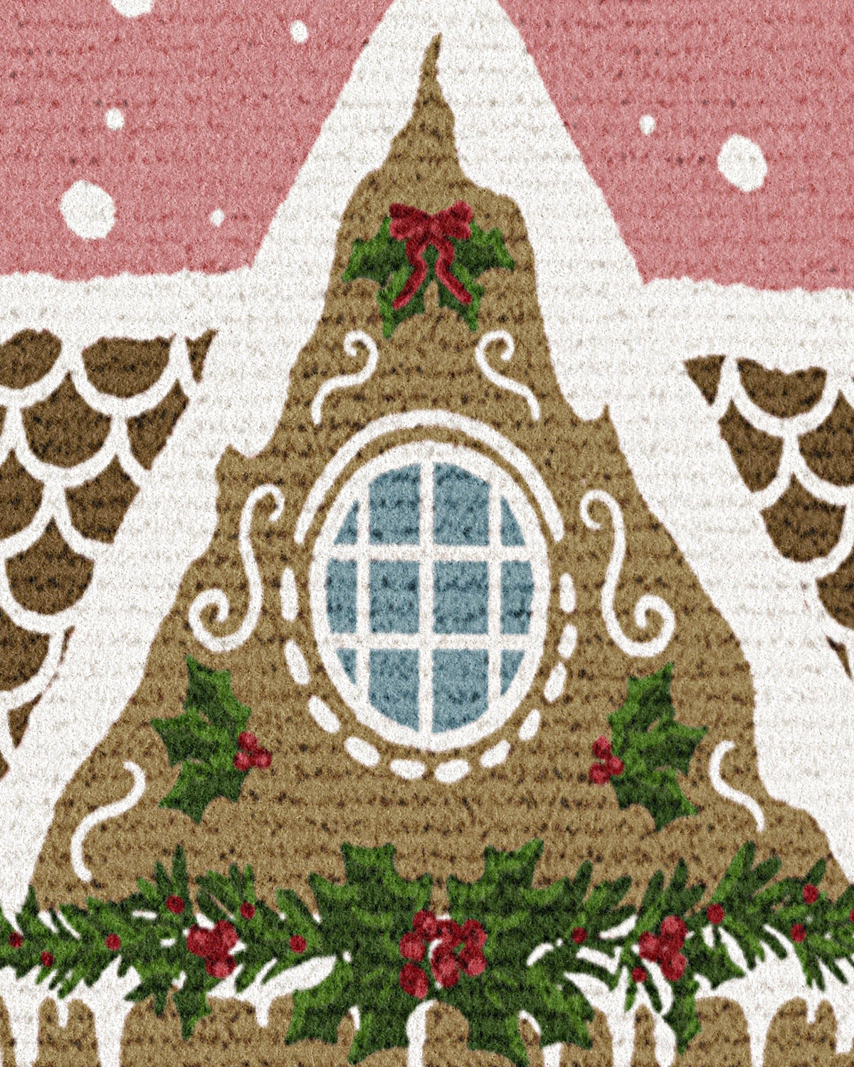 Gingerbread House Pink Doormat