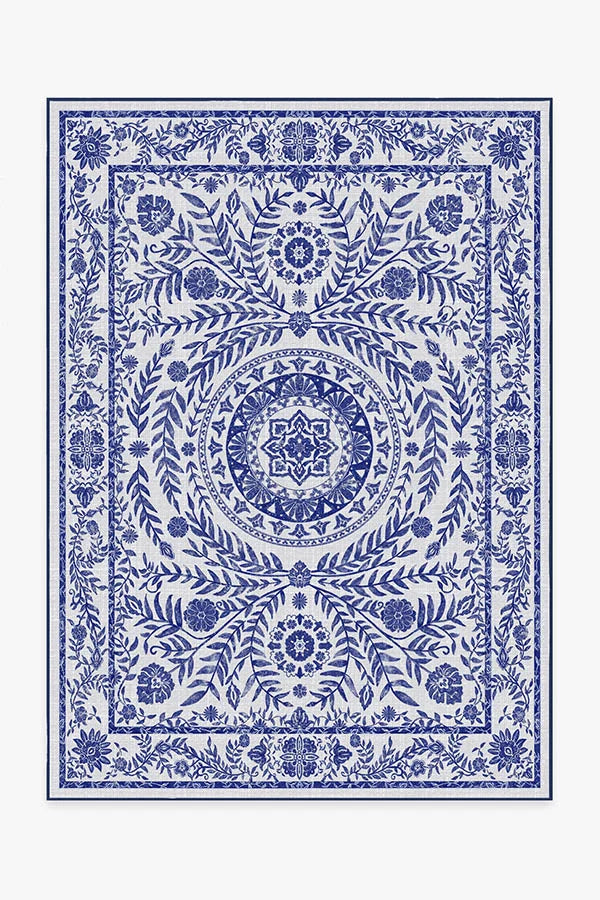 Fontaine Delft Blue Outdoor Rug