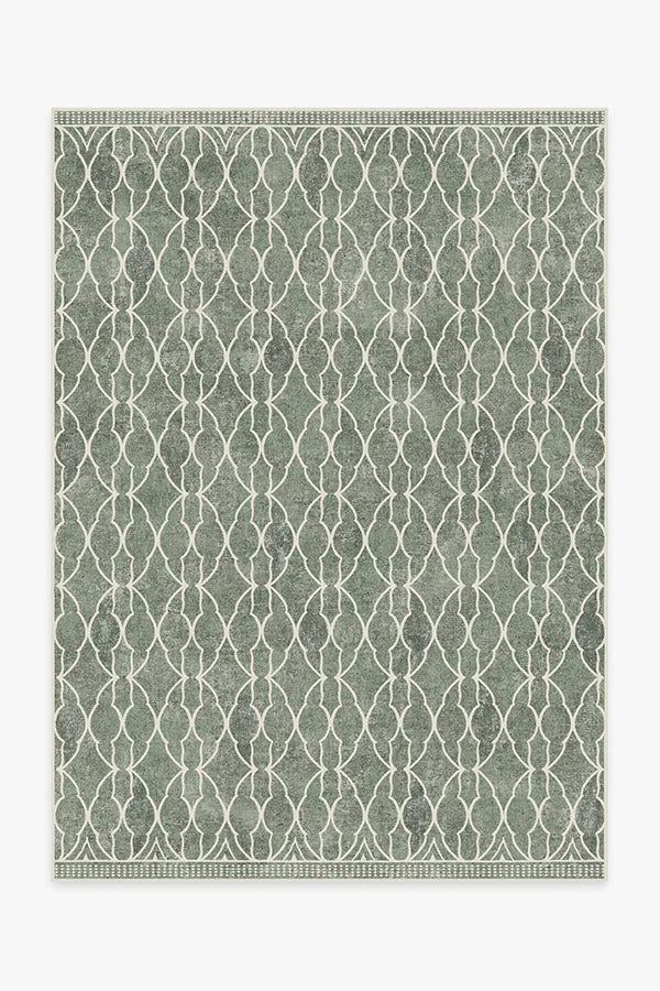 Grogu™ Trellis Sage Green Flatwoven Rug