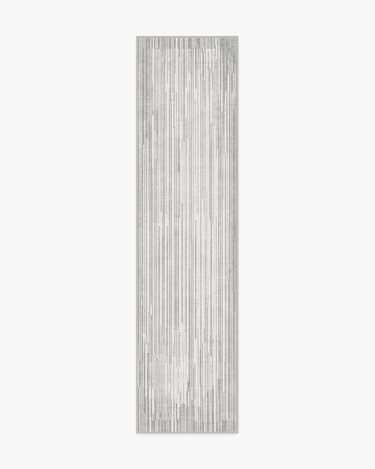 Striated Border Soft Grey Flatwoven Rug