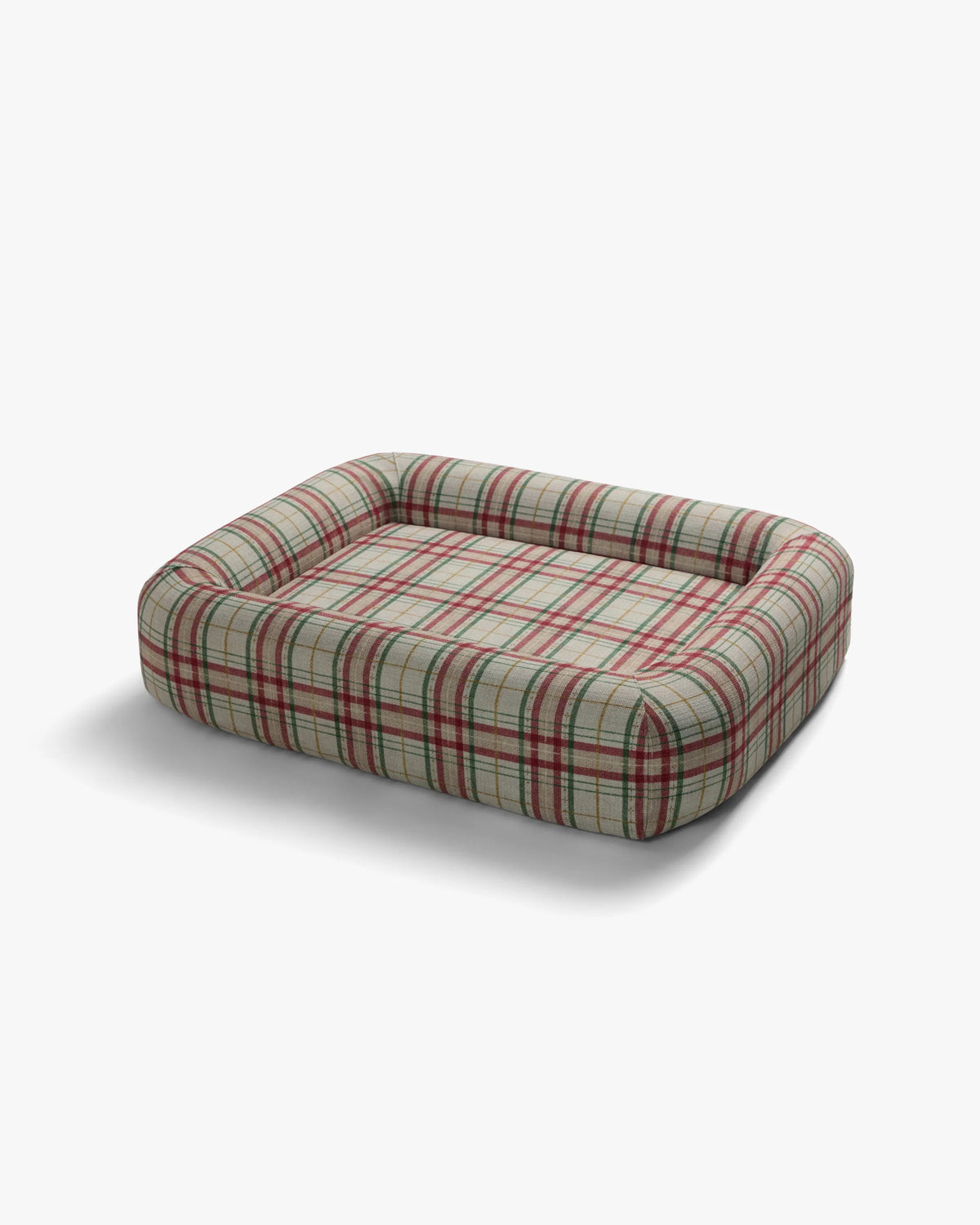 Heirloom Tartan Cream Woven Bolster Pet Bed
