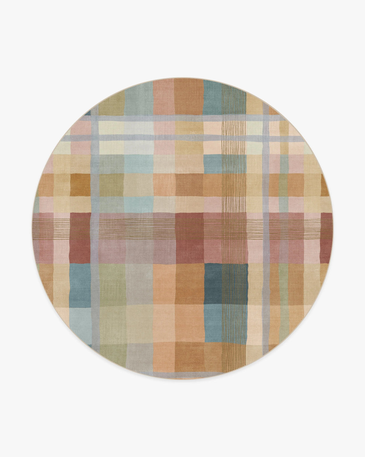 Margot Plaid Ochre Multicolor Flatwoven Rug
