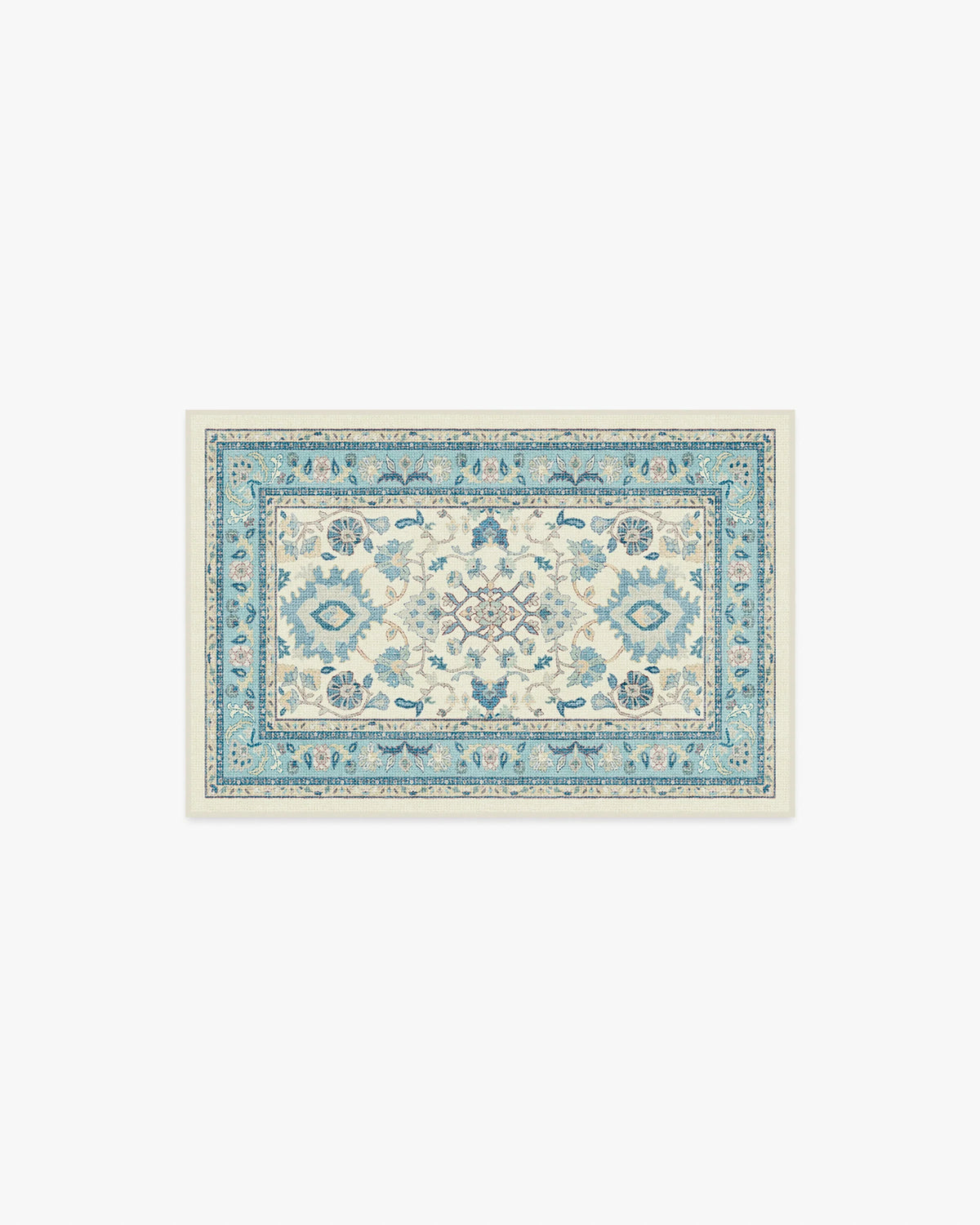 Calabria Cream & Light Blue Rug