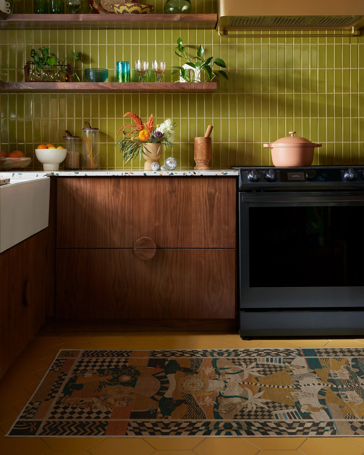 La Joie Natural Multicolor Flatwoven Rug by Architectural Digest