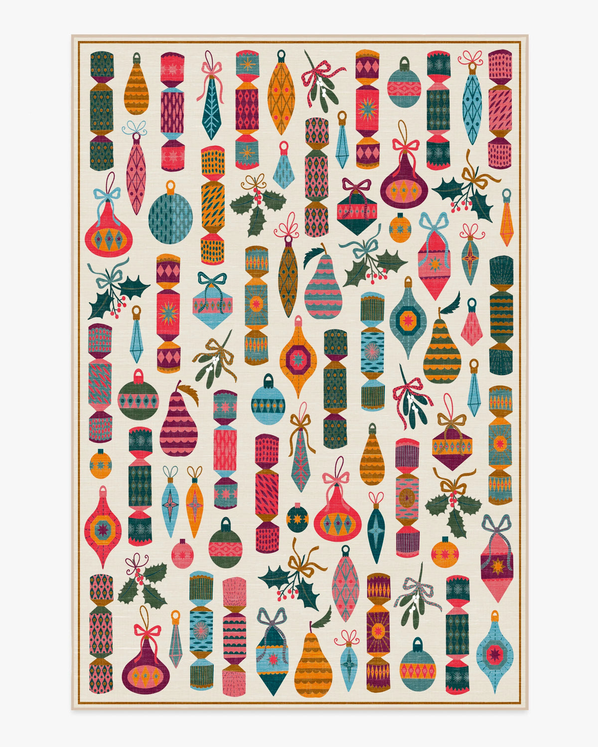 Tidings & Trimmings Cream Flatwoven Rug