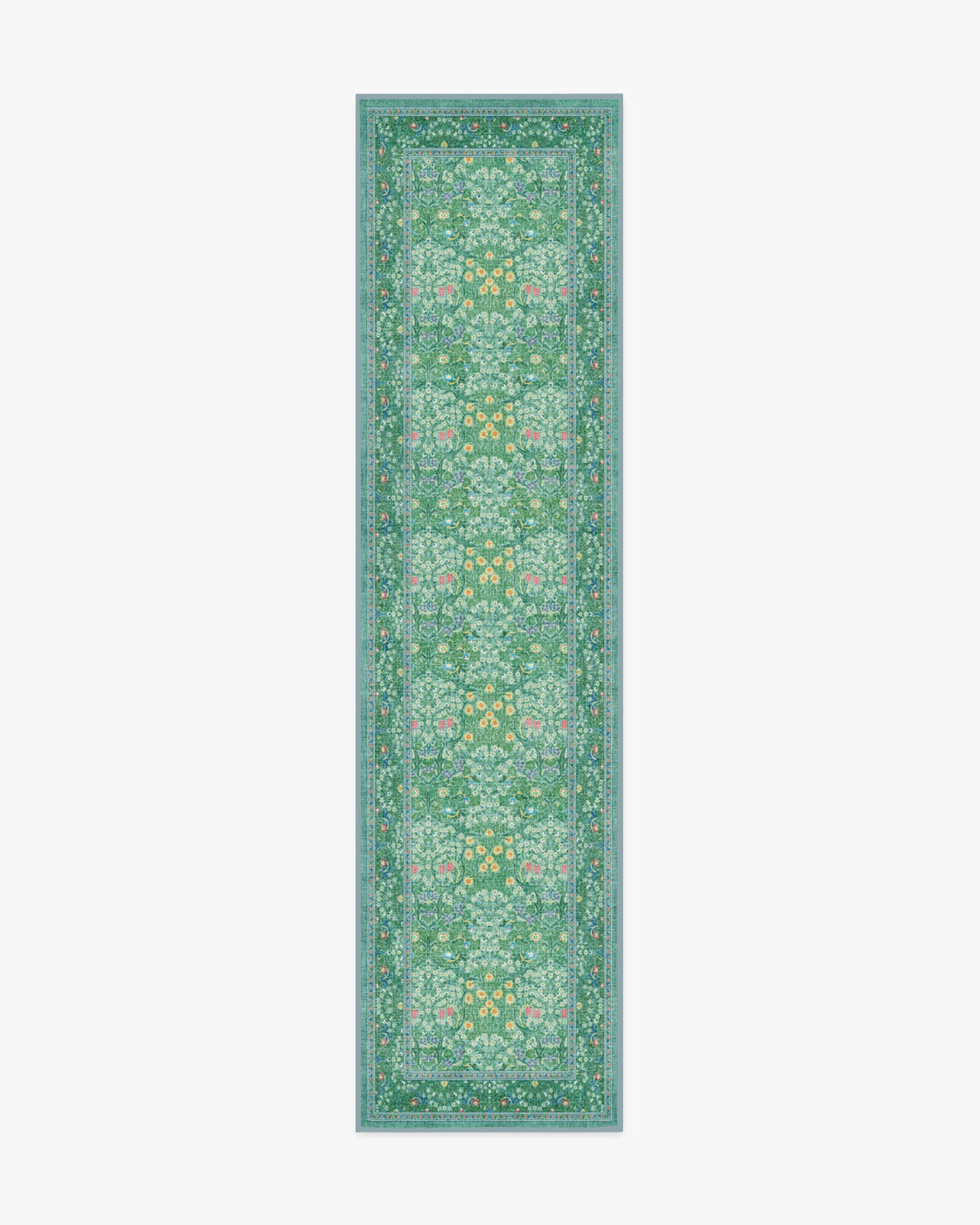 Blackthorn Multicolor Jade Flatwoven Rug by Morris & Co.