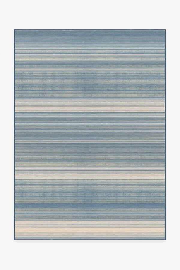 Coastal Linear Stripe Slate Flatwoven Rug