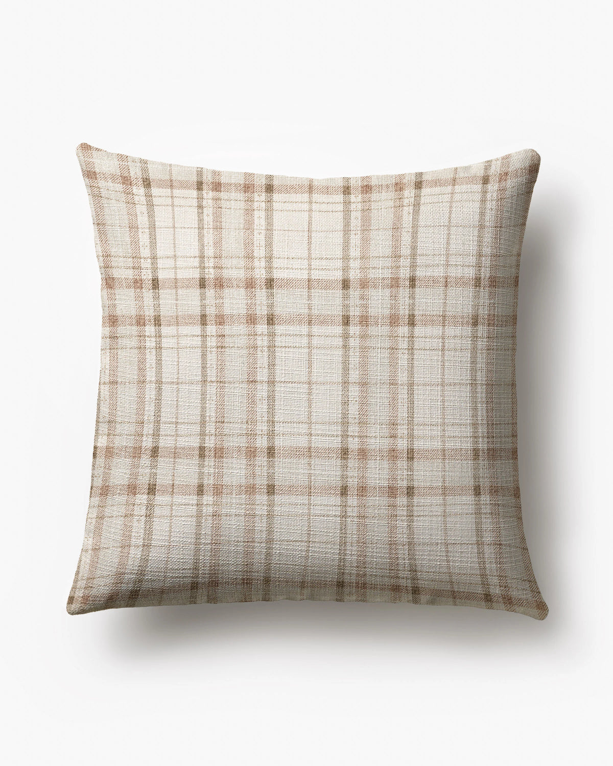 Heirloom Tartan Natural Woven Throw Pillow