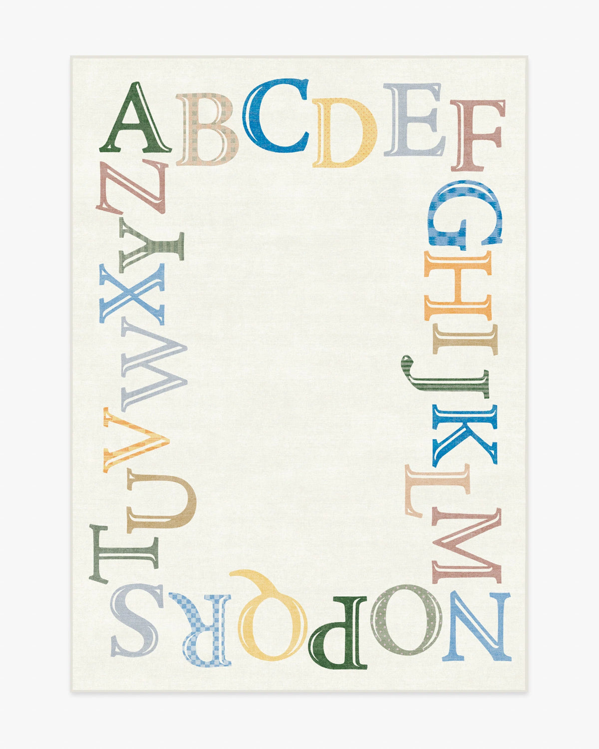 Easy as ABC Multicolor Flatwoven Rug