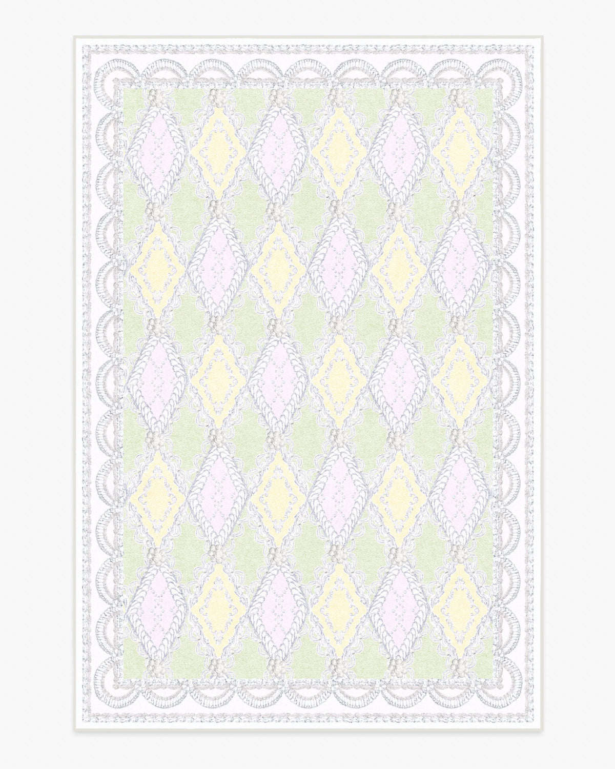 Happy Birthday Popo Pistachio & Lemon Rug by Humberto Leon