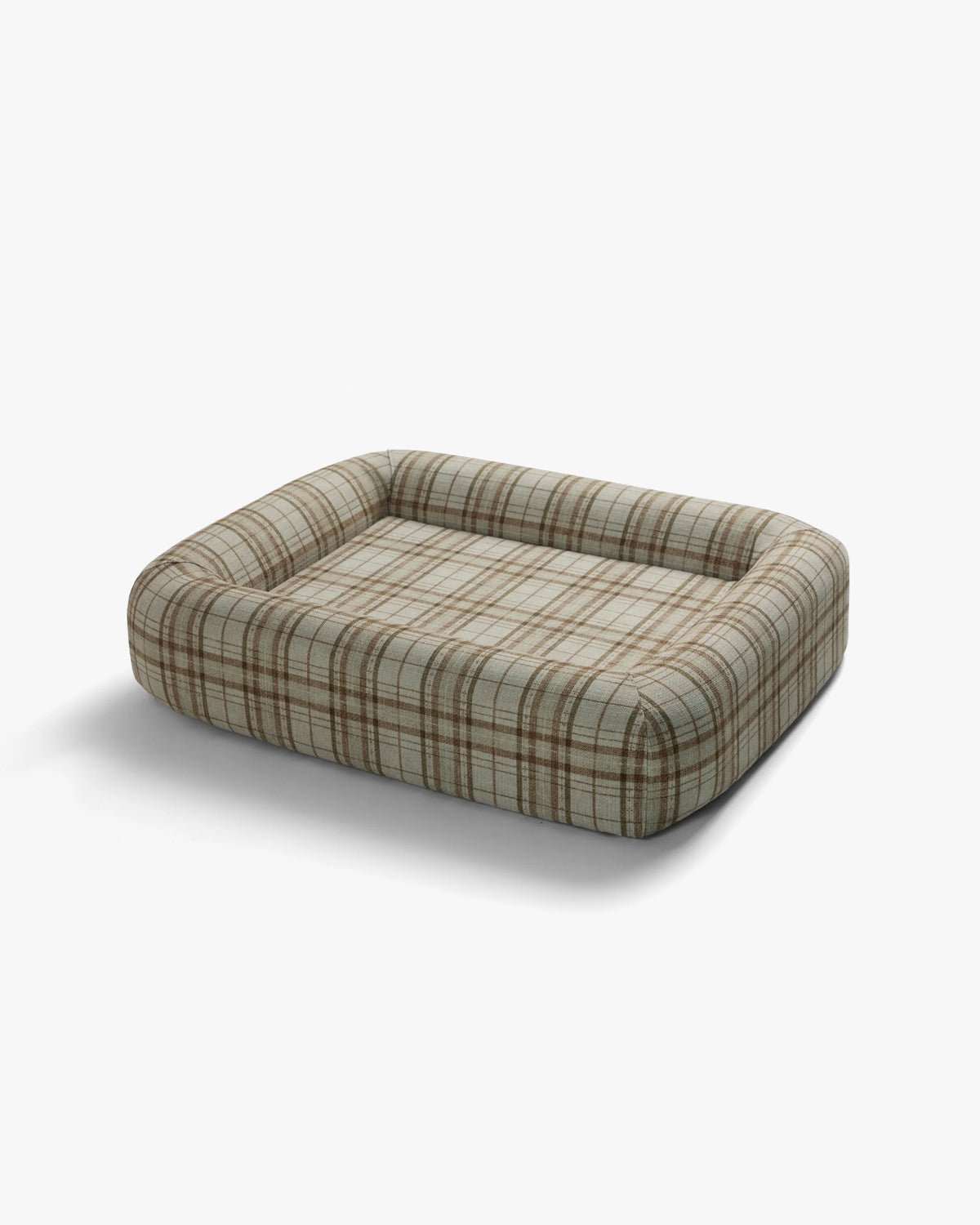 Heirloom Tartan Natural Woven Bolster Pet Bed