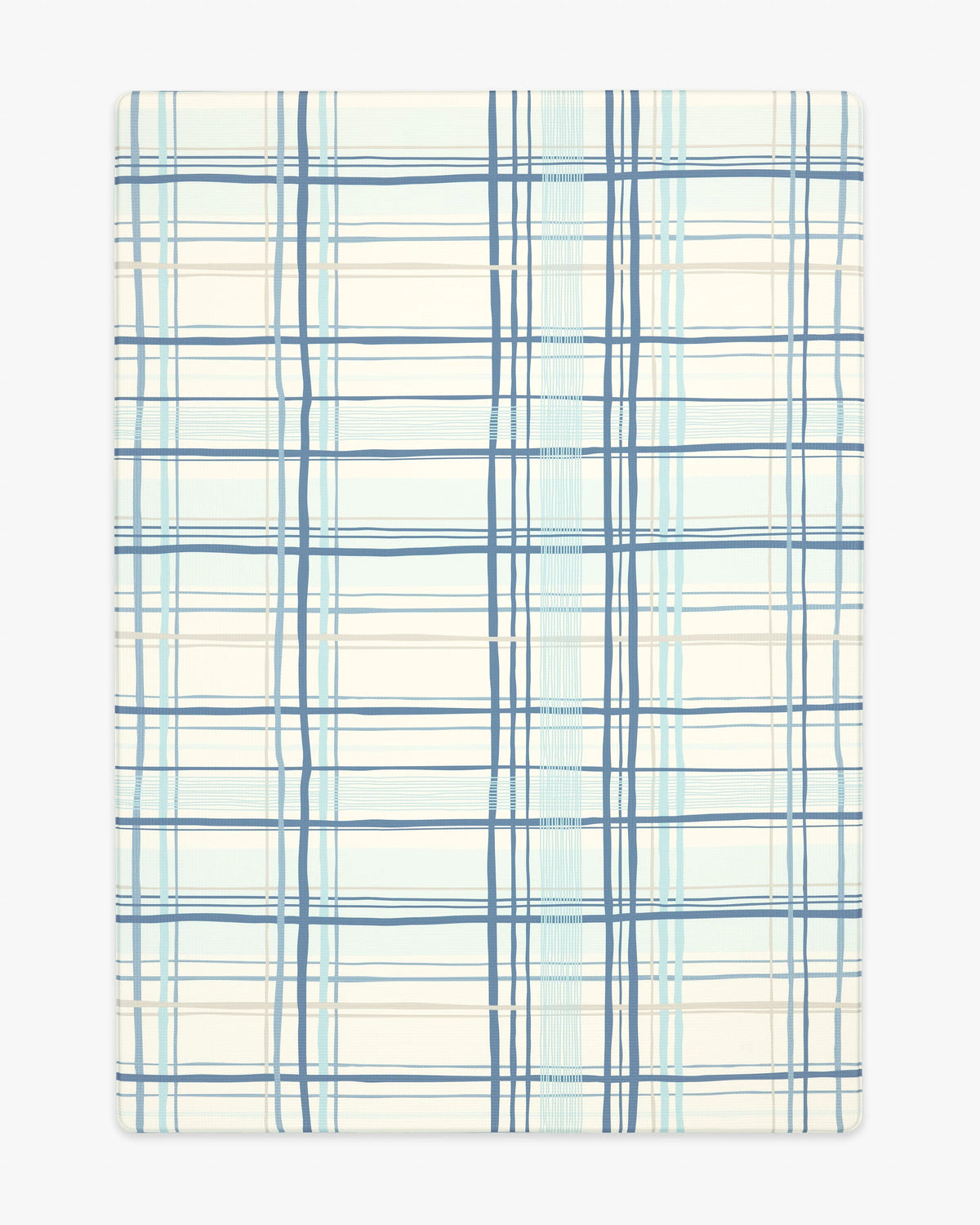 Storytime Plaid Denim Blue Play Mat