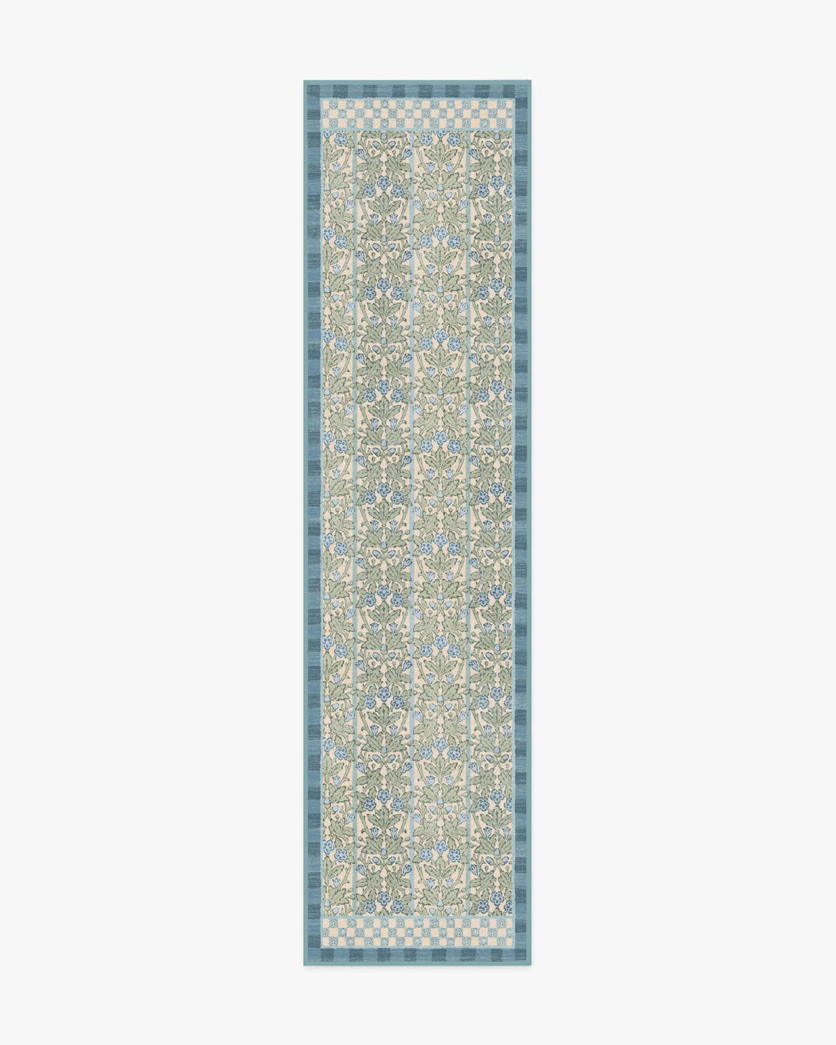 Oak & Blossom Blue Rug by Morris & Co.