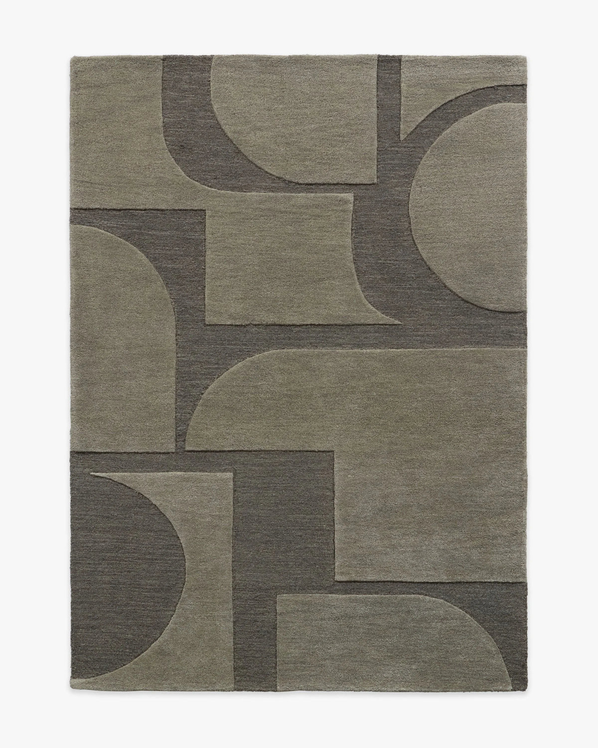 Malta Moss Grey Wool Rug