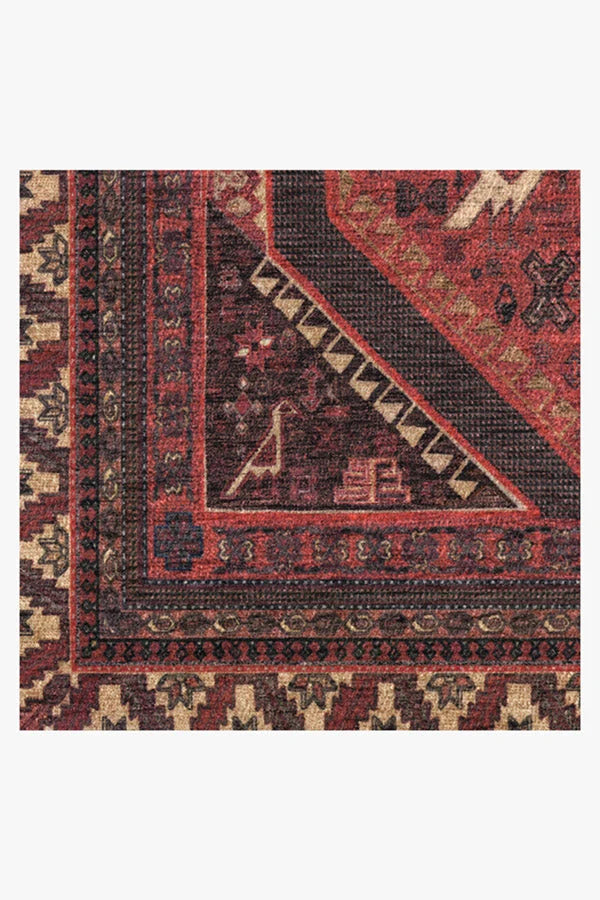 Zareen Scarlet Red Flatwoven Rug