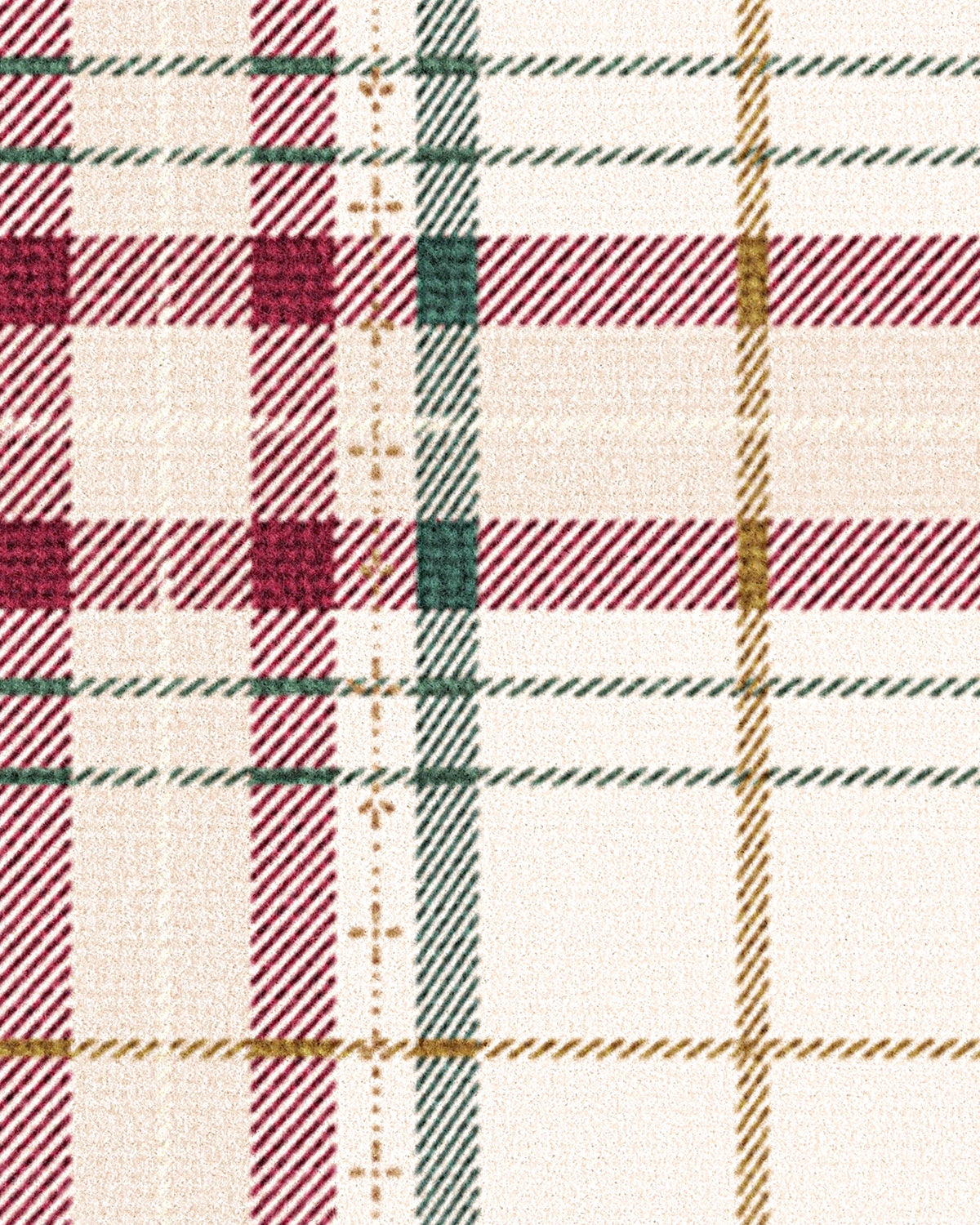 Heirloom Tartan Cream Large Doormat