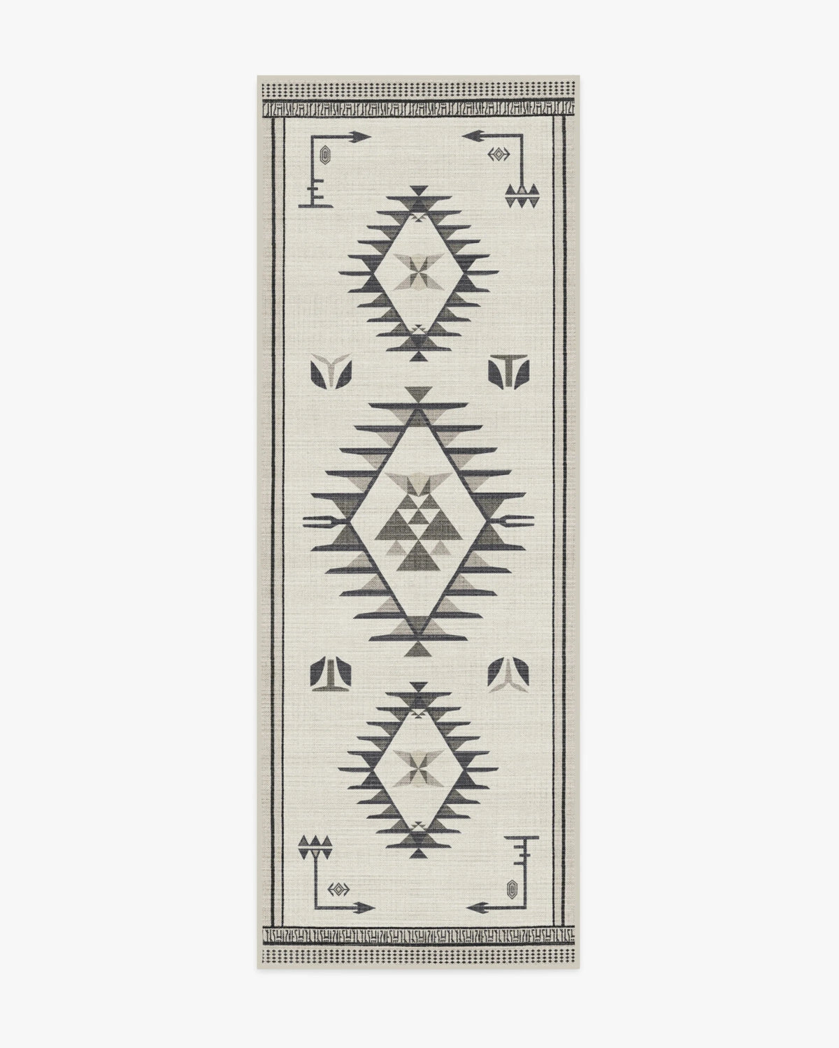 The Child Black & Cream Flatwoven Rug
